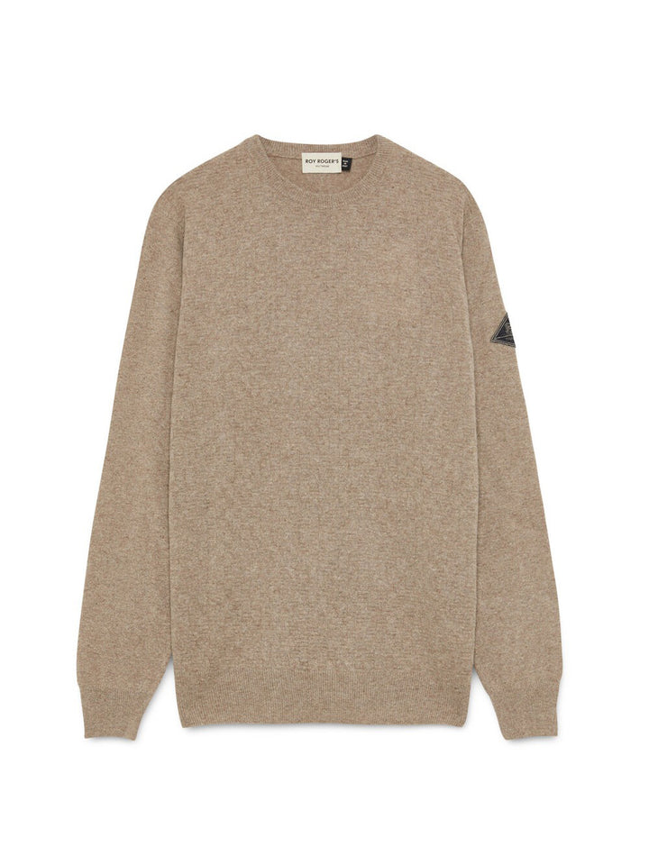Roy Roger's Pullover Uomo Crew Neck Man Rru502 Cn05 Beige
