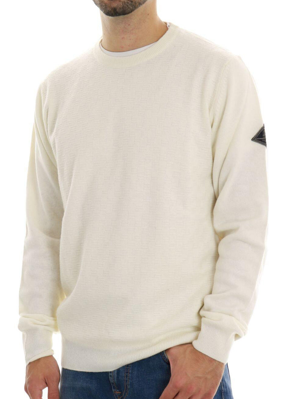Roy Roger's Pullover Uomo Crew Neck Man Rru502 Cn05 Beige