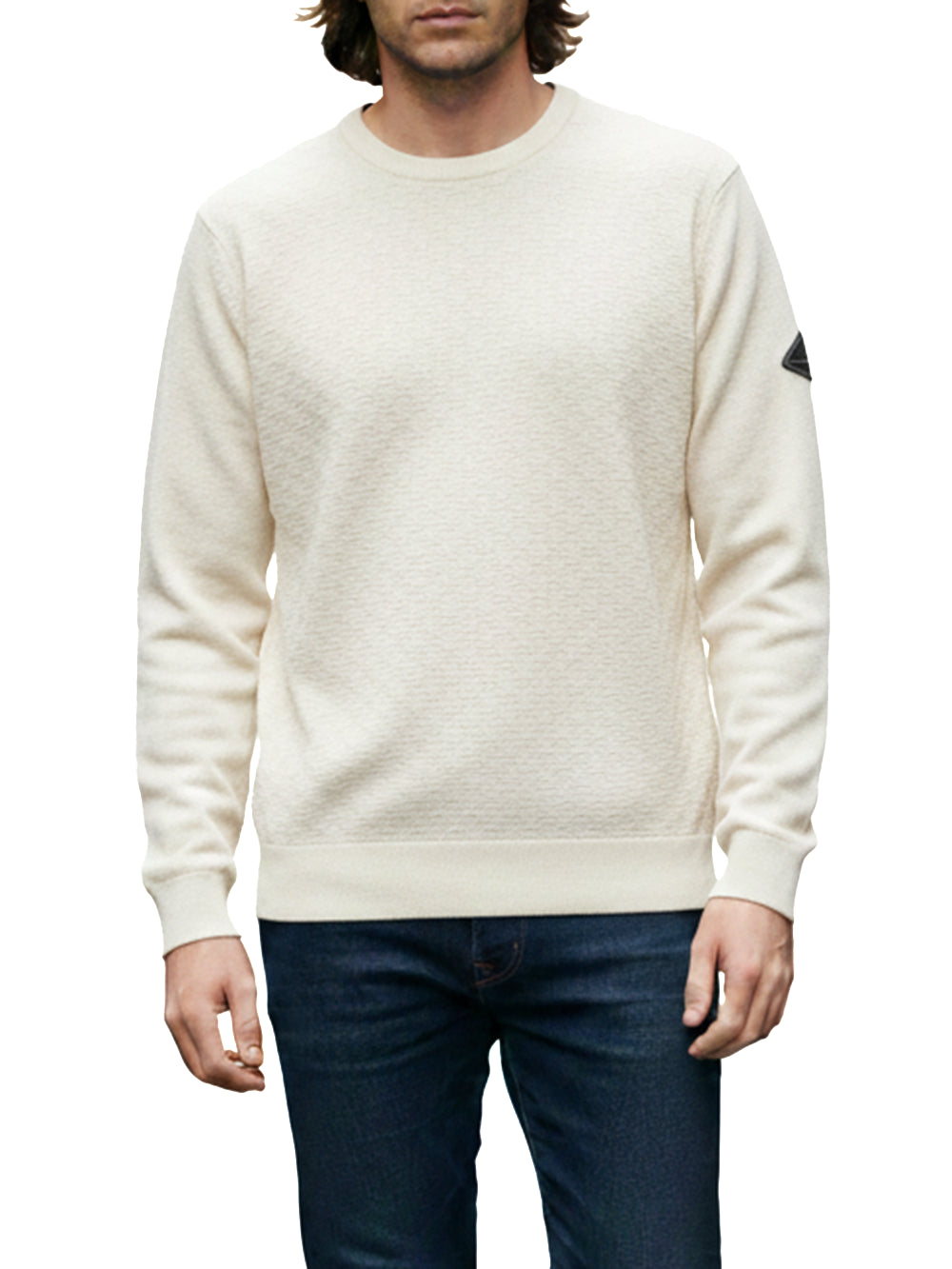 Roy Roger's Pullover Uomo Crew Neck Man Rru502cn02 Panna