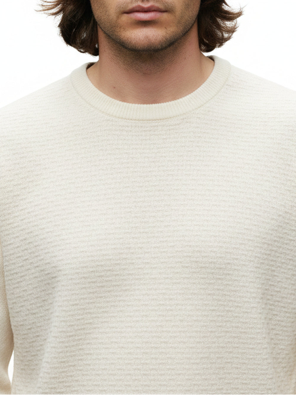 Roy Roger's Pullover Uomo Crew Neck Man Rru502cn02 Panna