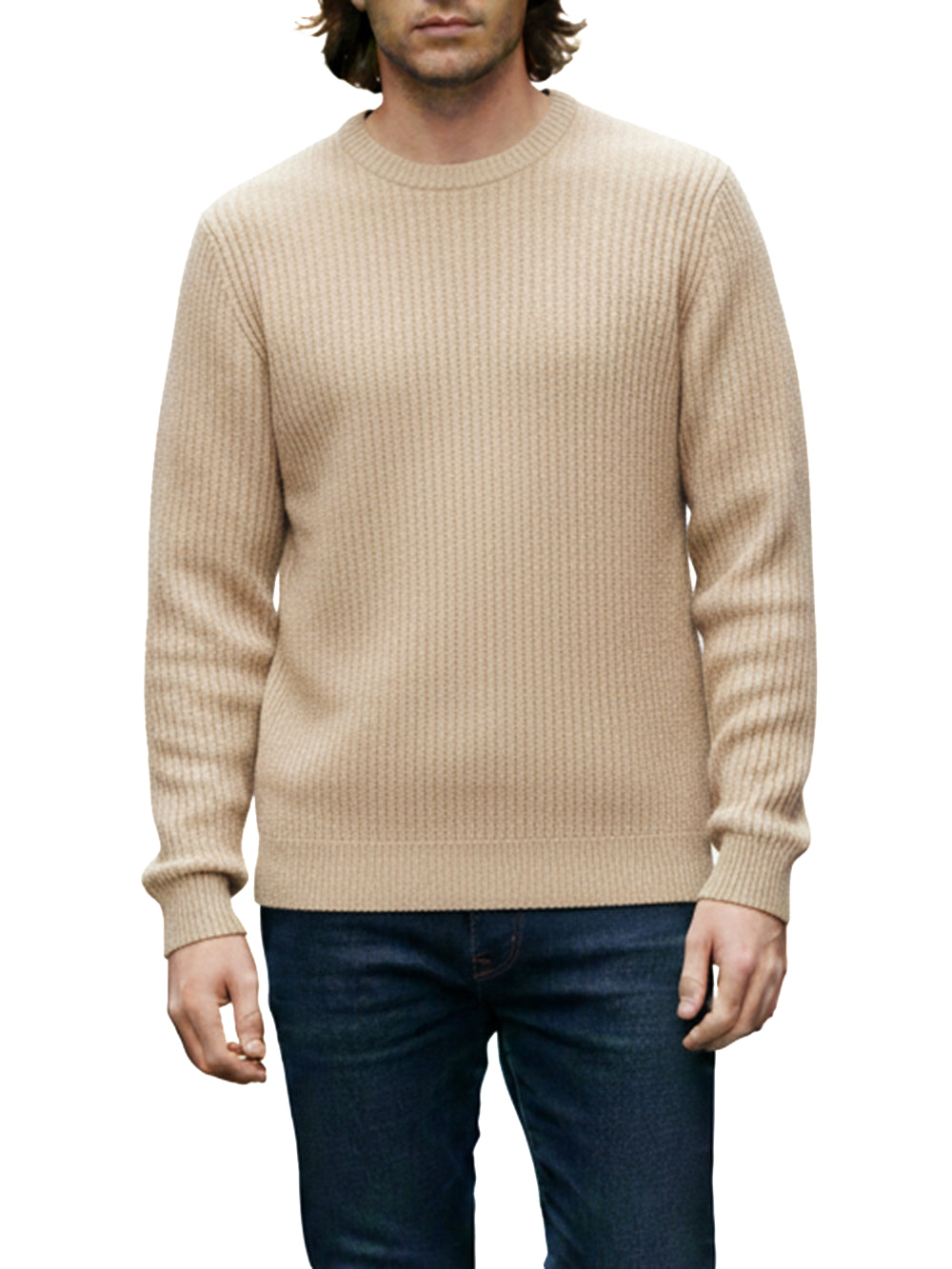 Roy Roger's Pullover Uomo Crew Waffle Man Rru90247cn00 Beige