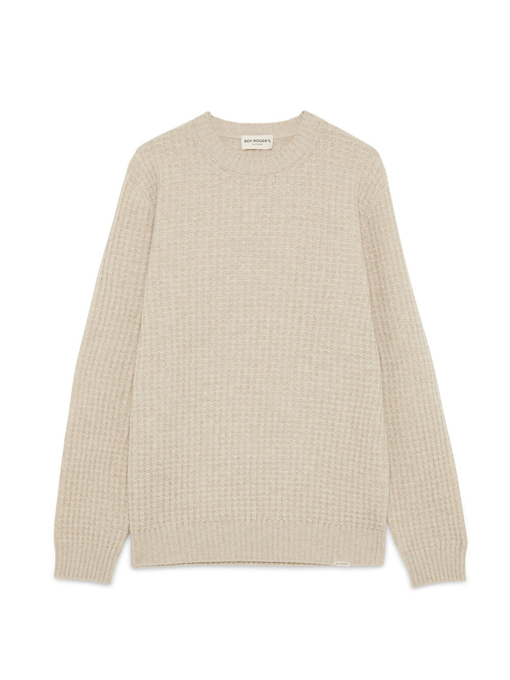 Roy Roger's Pullover Uomo Crew Waffle Man Rru90247cn00 Beige