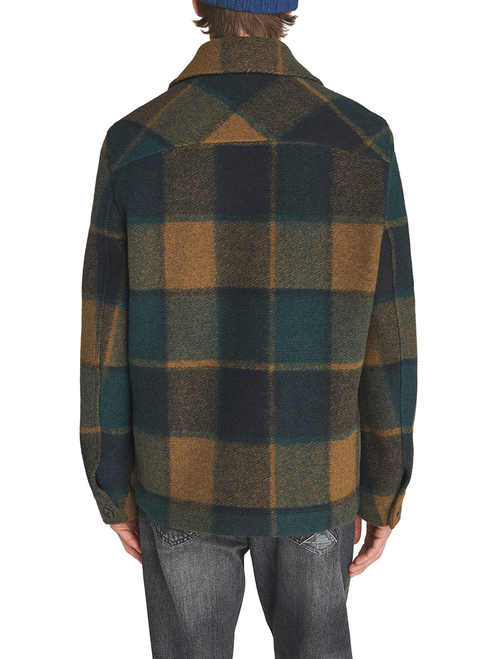 Roy Roger's Giacca Uomo Jacket Farmer Man Rru90264 Cp45 Verde/blu