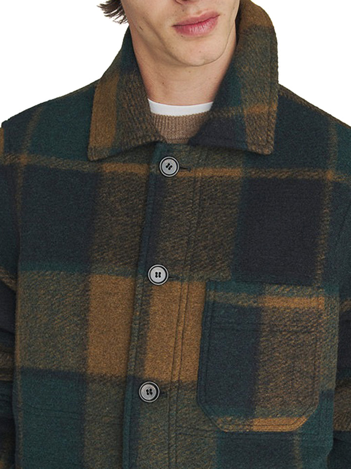 Roy Roger's Giacca Uomo Jacket Farmer Man Rru90264 Cp45 Verde/blu