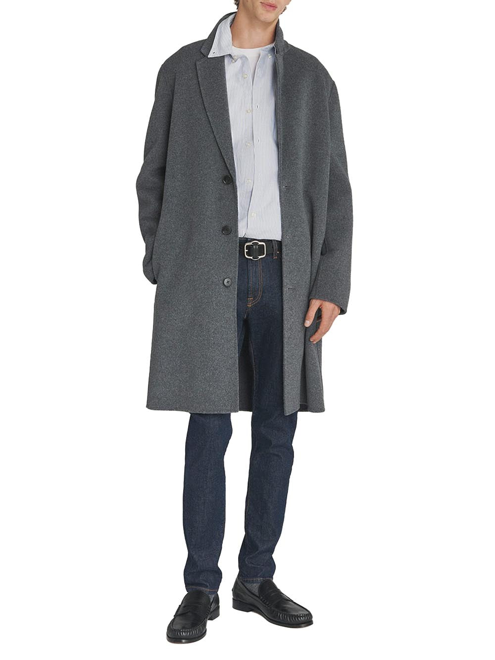 Roy Roger's Cappotto Uomo Rich Coat Rru90254cm93 Grigio