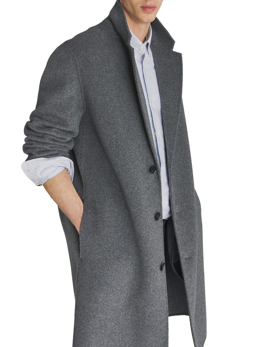 Roy Roger's Cappotto Uomo Rich Coat Rru90254cm93 Grigio