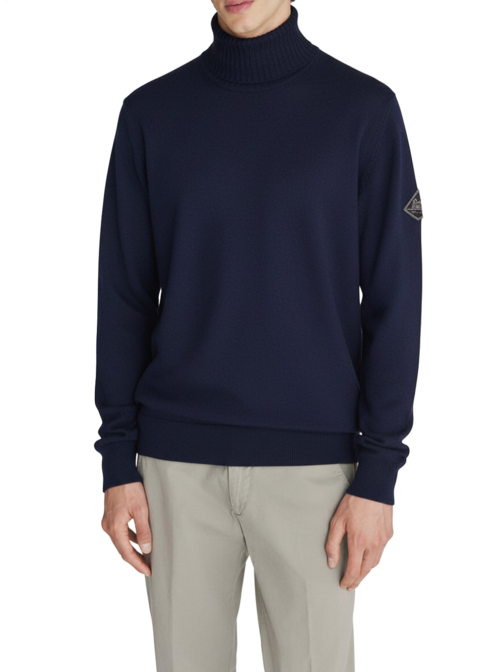 Roy Roger's Maglia Uomo Turtle Neck Man Rru505 Cc53 Blu