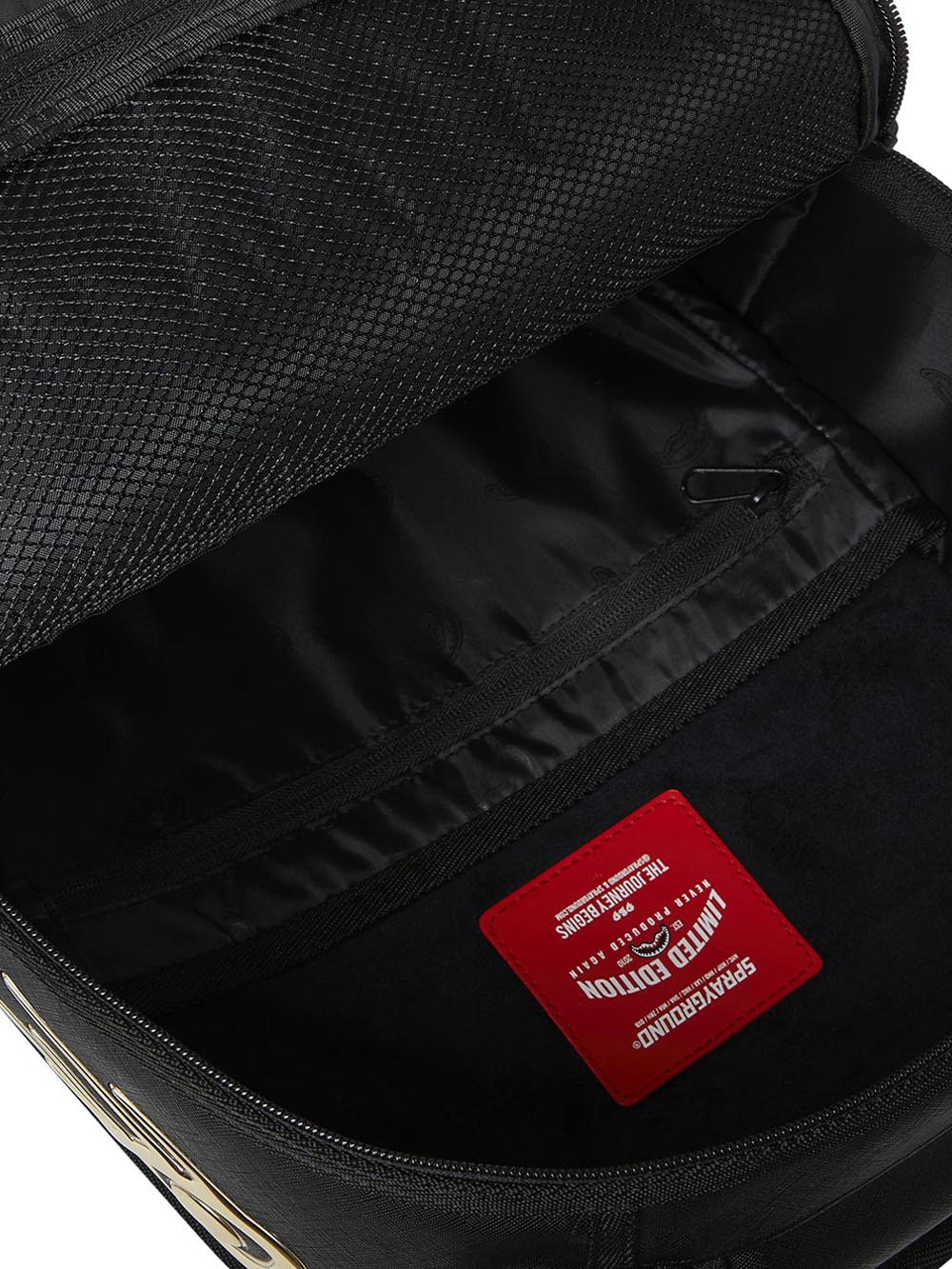 gold and dangerous backpack Sprayground Zaino Unisex 910b8178nsz Nero/oro