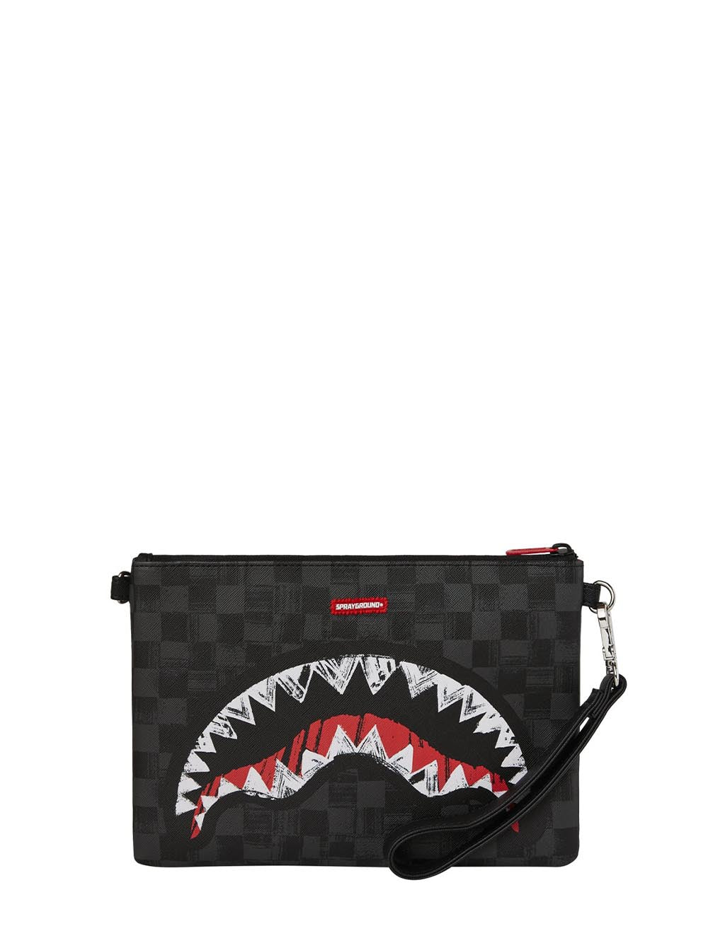 scribble shark crossover clutch Sprayground Pochette Unisex 910b8229nsz Nero
