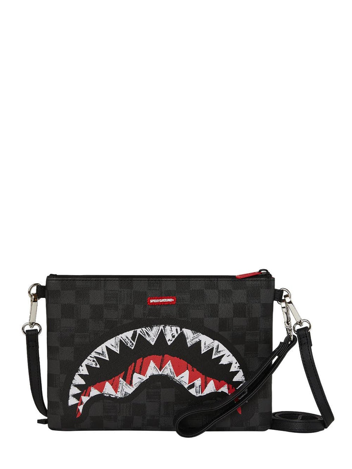 scribble shark crossover clutch Sprayground Pochette Unisex 910b8229nsz Nero