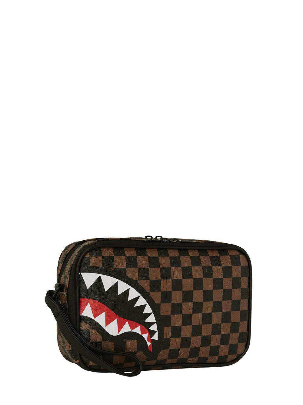 check 2 emboss toiletry bag Sprayground Borsello Unisex 910b8238nsz Marrone