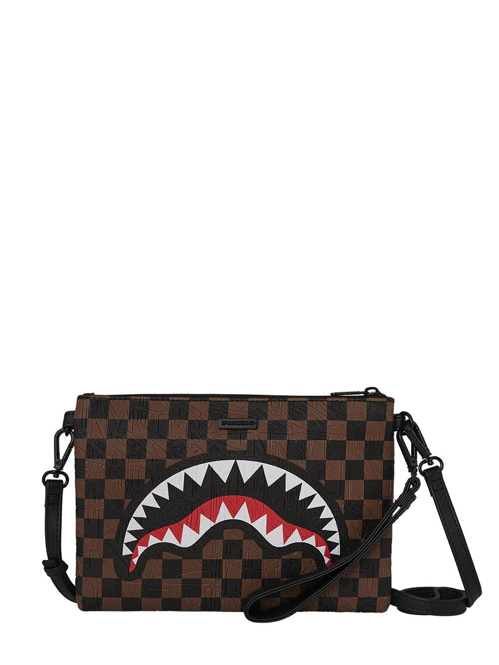 check 2 emboss crossover clutch Sprayground Pochette Unisex 910b8239nsz Marrone