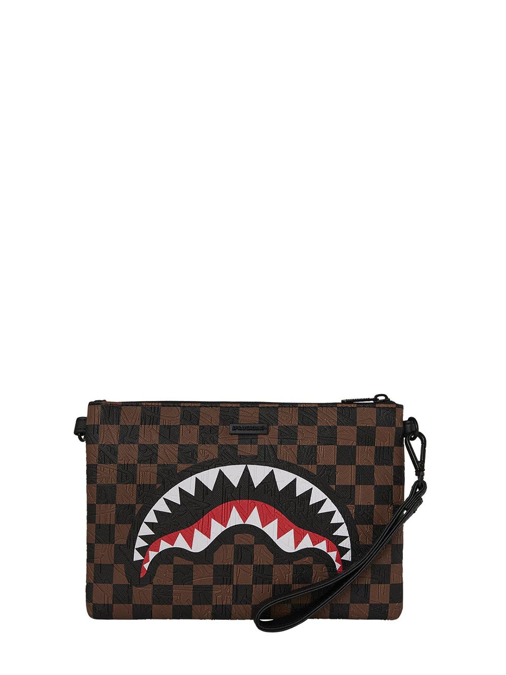 check 2 emboss crossover clutch Sprayground Pochette Unisex 910b8239nsz Marrone