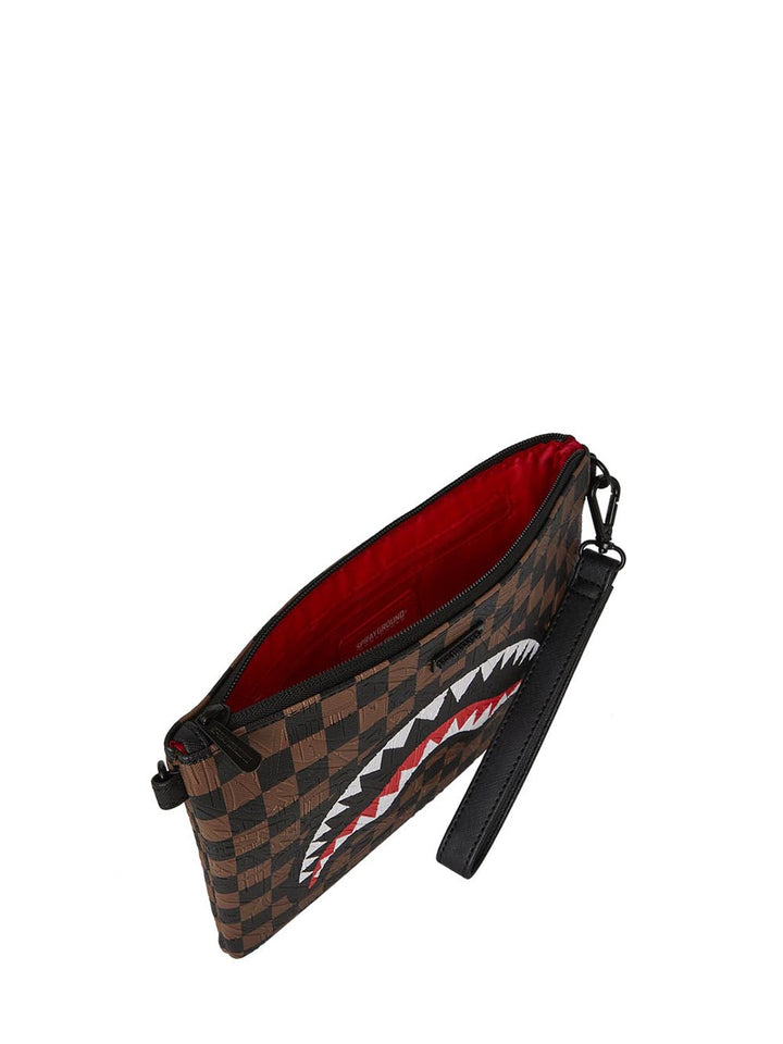 check 2 emboss crossover clutch Sprayground Pochette Unisex 910b8239nsz Marrone