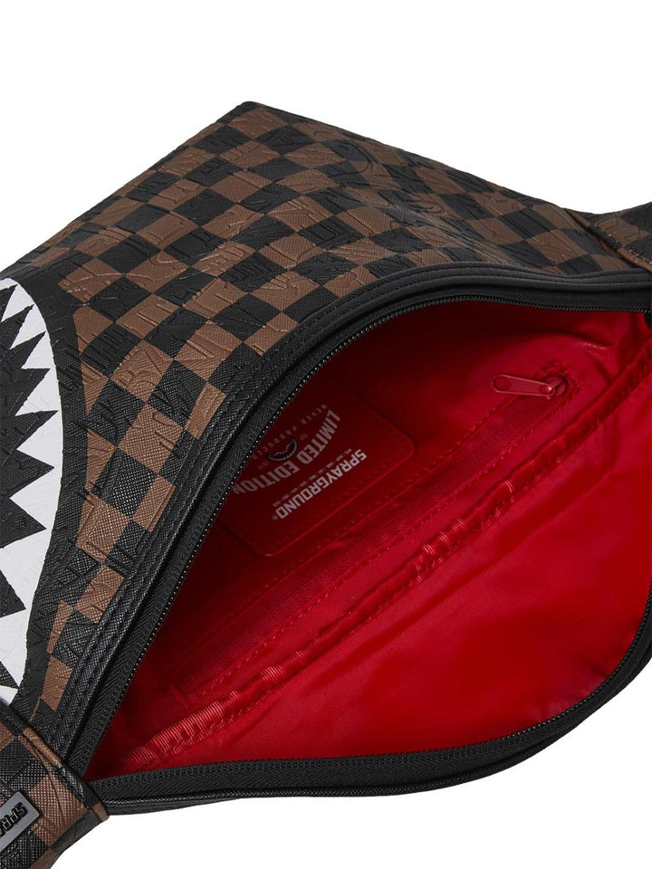 check 2 emboss savvy crossbody Sprayground Marsupio Unisex 910b8240nsz Marrone