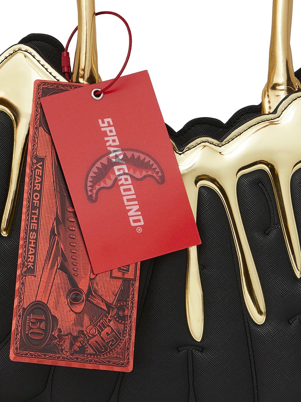 gold and dangerous shark handbag Sprayground Borsa Donna 910b8345nsz Nero/oro