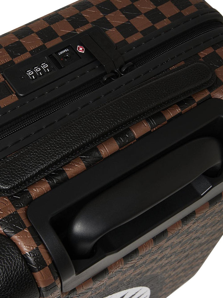 check 2 emboss carry-on luggage Sprayground Trolley Unisex 910cl285nsz Marrone