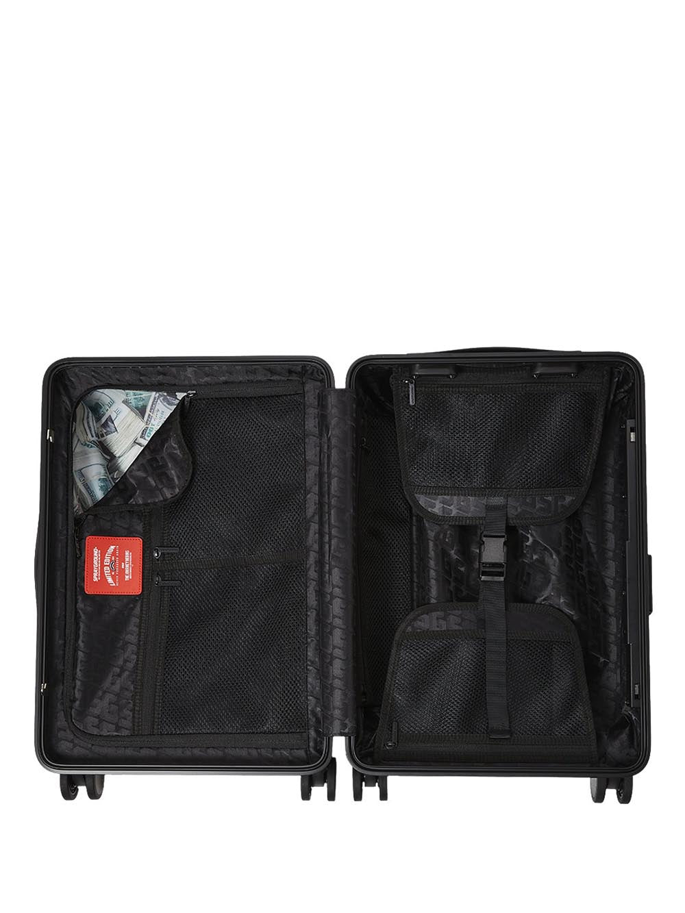 check 2 emboss carry-on luggage Sprayground Trolley Unisex 910cl285nsz Marrone