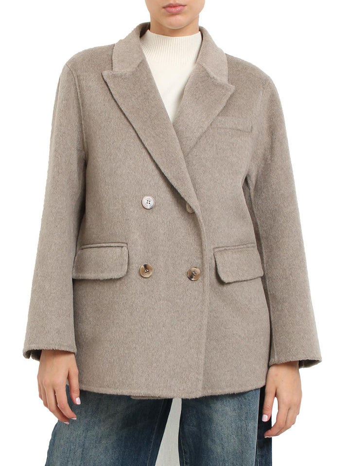 Vicolo Cappotto Donna Tf0068 Fango melangiato