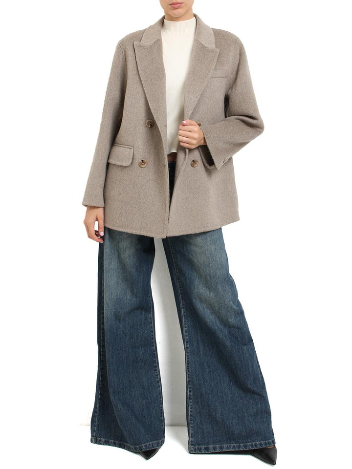 Vicolo Cappotto Donna Tf0068 Fango melangiato