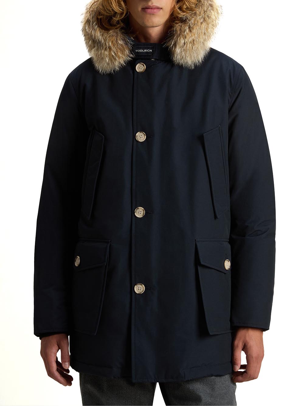 ARCTIC DETACHABLE FUR PARKA Woolrich Giubbino Uomo Cfwoou0482mhut0001 Blu