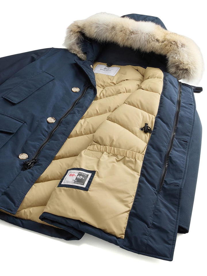 ARCTIC DETACHABLE FUR PARKA Woolrich Giubbino Uomo Cfwoou0482mhut0001 Blu