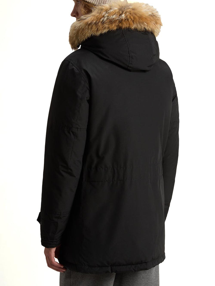 POLAR HIGH COLLAR FUR PARKA Woolrich Giubbino Uomo Cfwoou0486mrut0001 Nero