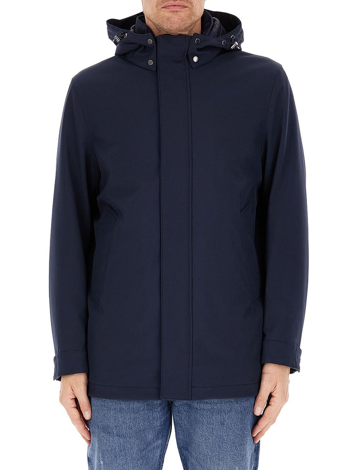 SOFTSHELL BARROW MAC COAT Woolrich Giubbino Uomo Cfwoou2017mrut3496 Blu