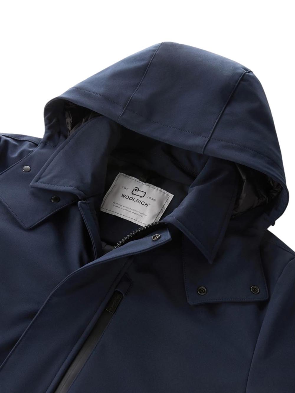 SOFTSHELL BARROW MAC COAT Woolrich Giubbino Uomo Cfwoou2017mrut3496 Blu