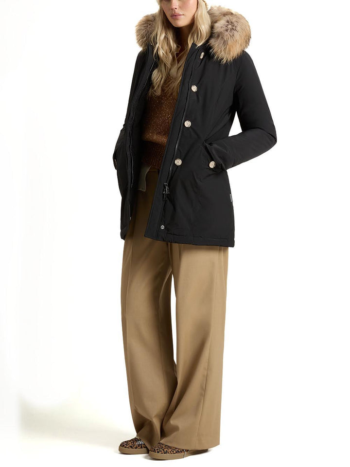 LUXURY ARCTIC RACCOON PARKA Woolrich Giubbino Donna Cfwwou0652frut3128 Nero