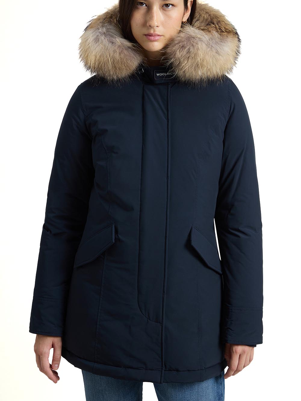 LUXURY ARCTIC RACCOON PARKA Woolrich Giubbino Donna Cfwwou0652frut3128 Blu