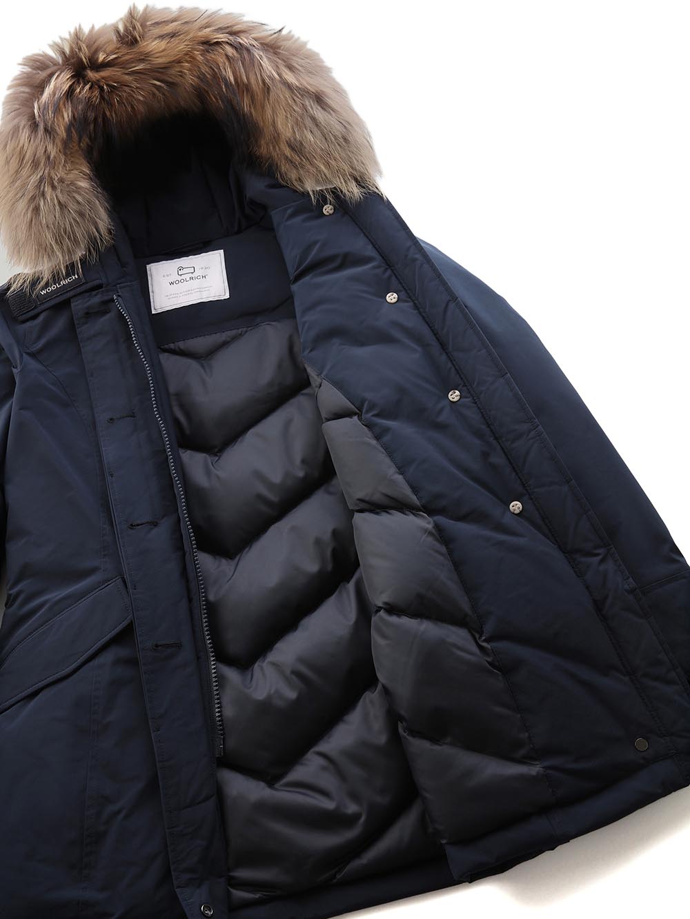 LUXURY ARCTIC RACCOON PARKA Woolrich Giubbino Donna Cfwwou0652frut3128 Blu