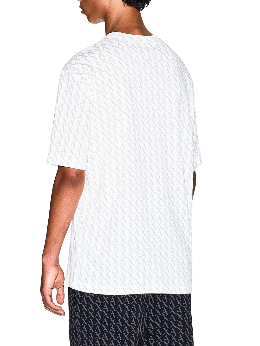 Armani Exchange T-shirt Uomo Xm001228 Af10356 Panna