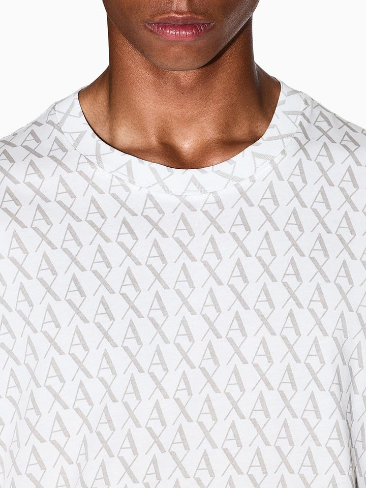 Armani Exchange T-shirt Uomo Xm001228 Af10356 Panna