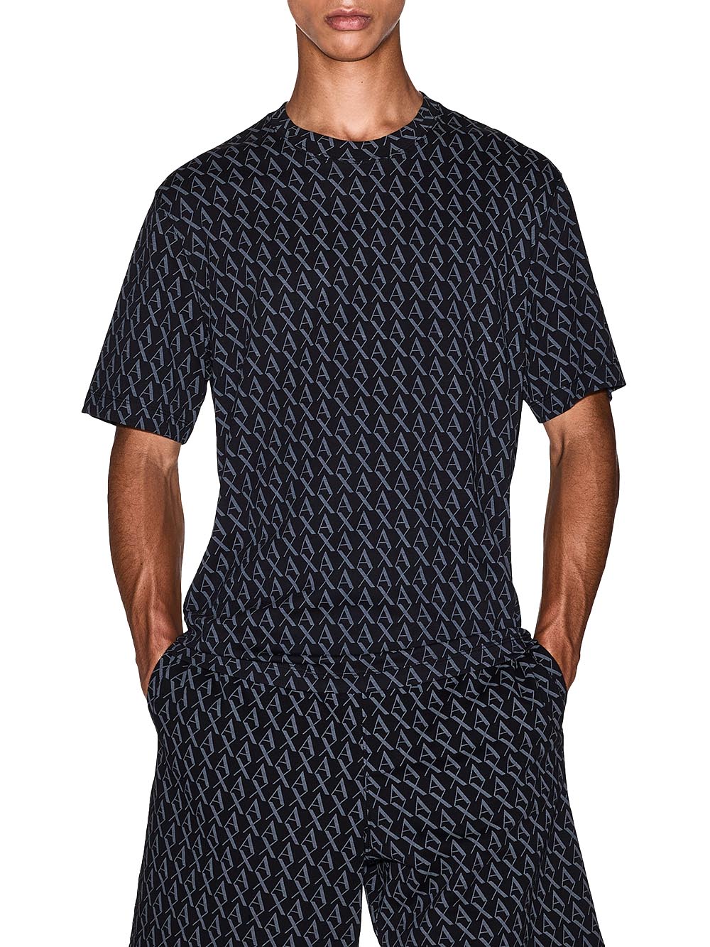 Armani Exchange T-shirt Uomo Xm001228 Af10356 Nero