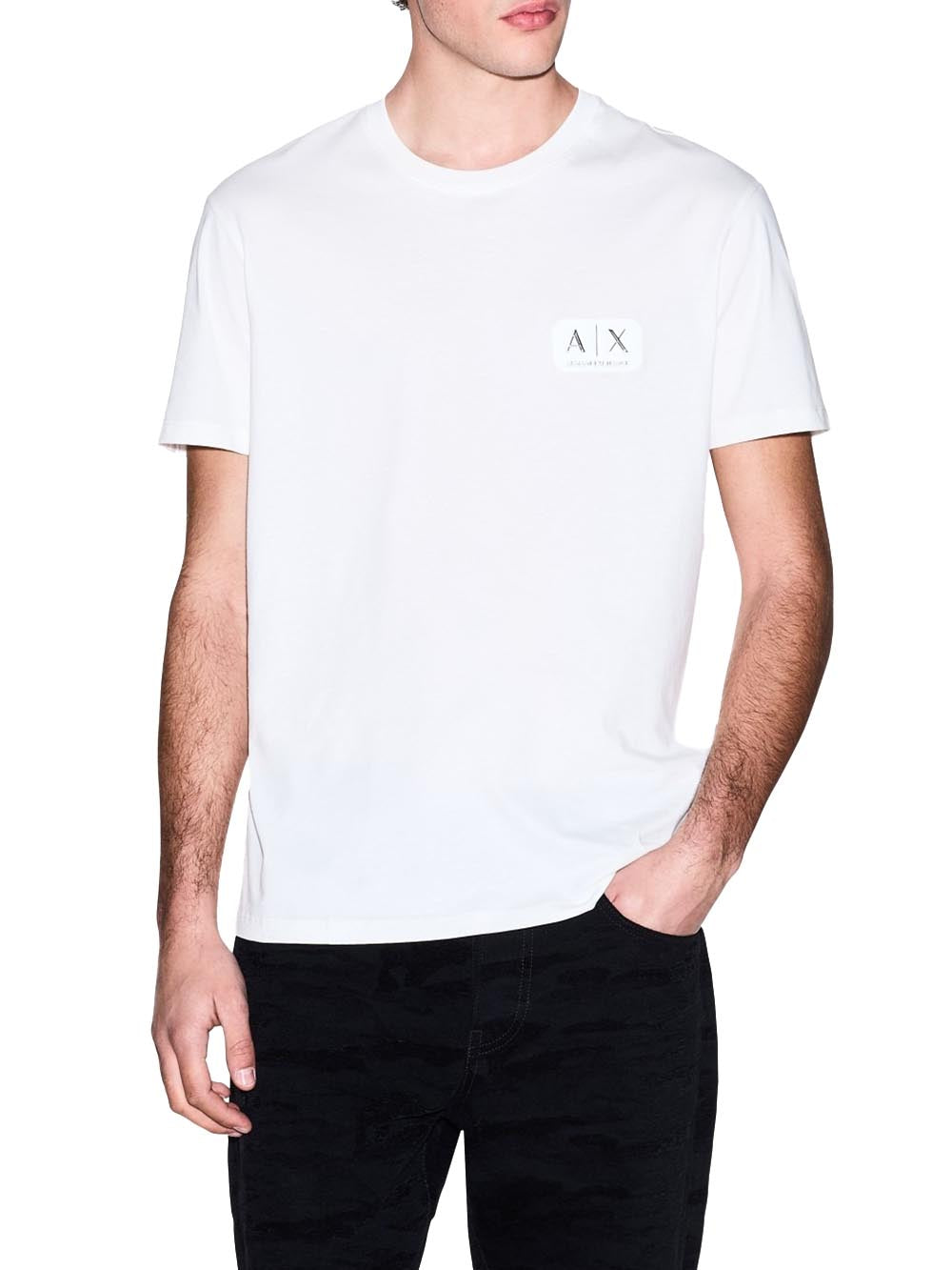 Armani Exchange T-shirt Uomo Xm002178 Af12308 Panna