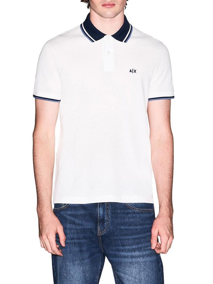 Armani Exchange Polo Uomo Xm002350 Af10366 Panna