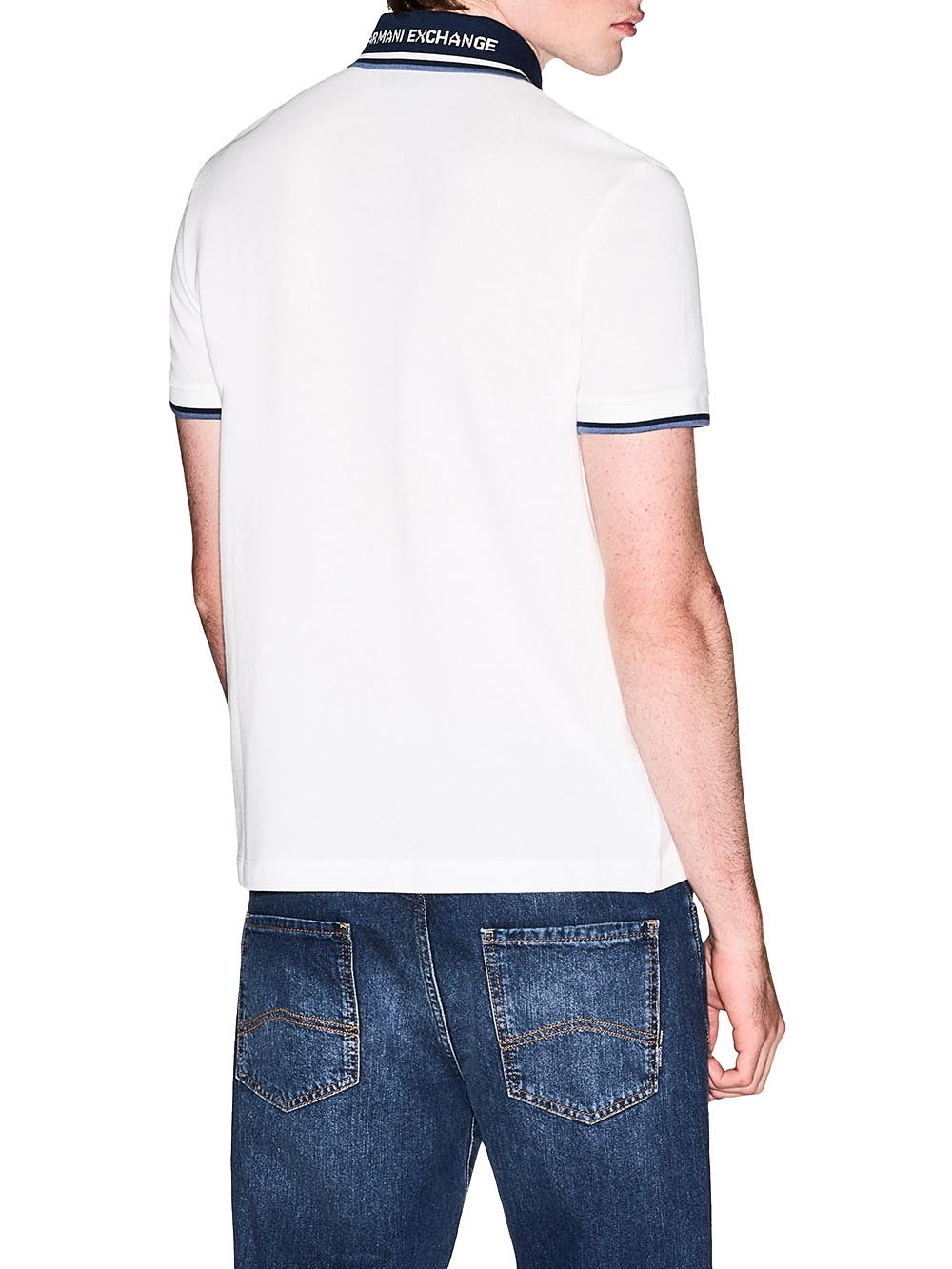 Armani Exchange Polo Uomo Xm002350 Af10366 Panna