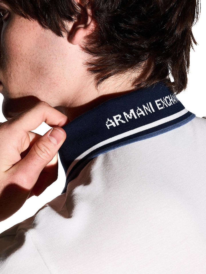 Armani Exchange Polo Uomo Xm002350 Af10366 Panna