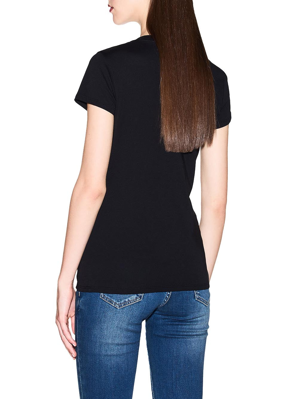 Armani Exchange T-shirt Donna Xw001457 Af10356 Nero/oro