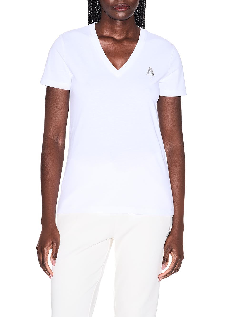 Armani Exchange T-shirt Donna Xw002330 Af10356 Bianco