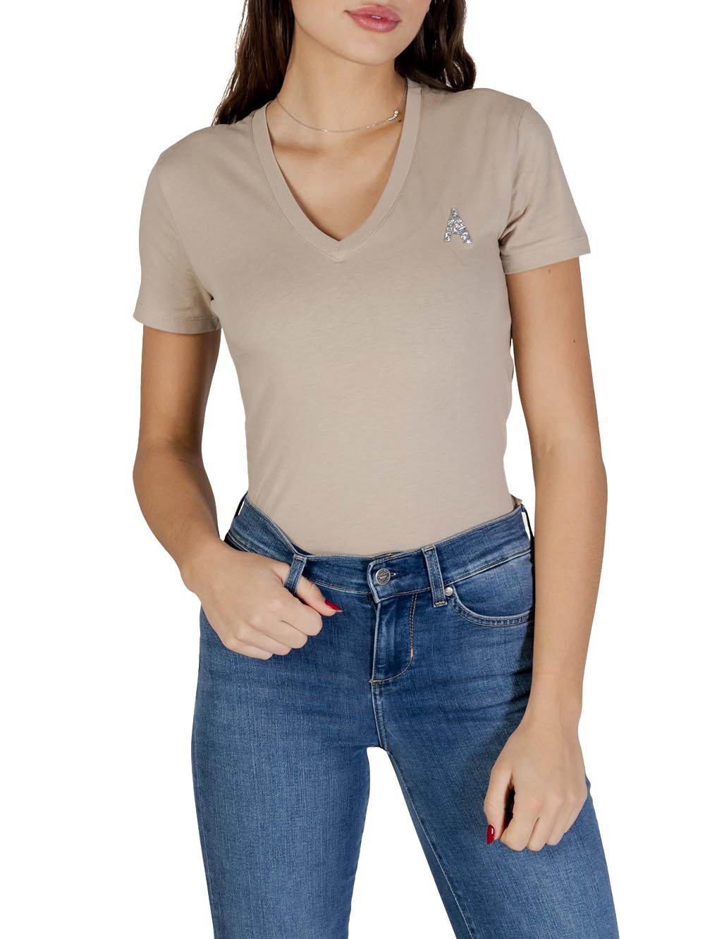 Armani Exchange T-shirt Donna Xw002330 Af10356 Sabbia