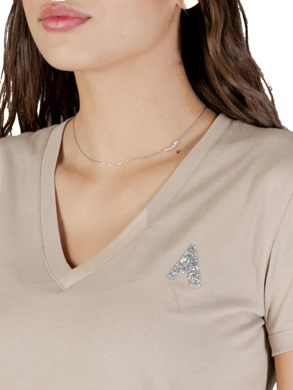 Armani Exchange T-shirt Donna Xw002330 Af10356 Sabbia