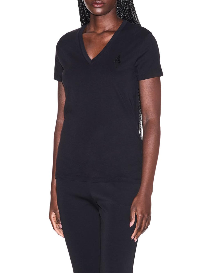 Armani Exchange T-shirt Donna Xw002330 Af10356 Nero