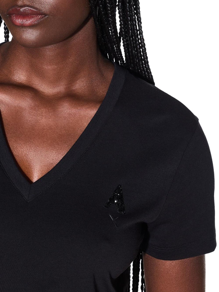 Armani Exchange T-shirt Donna Xw002330 Af10356 Nero