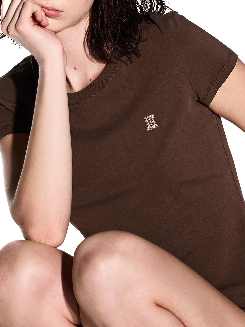 Armani Exchange T-shirt Donna Xw002333 Af16294 Marrone