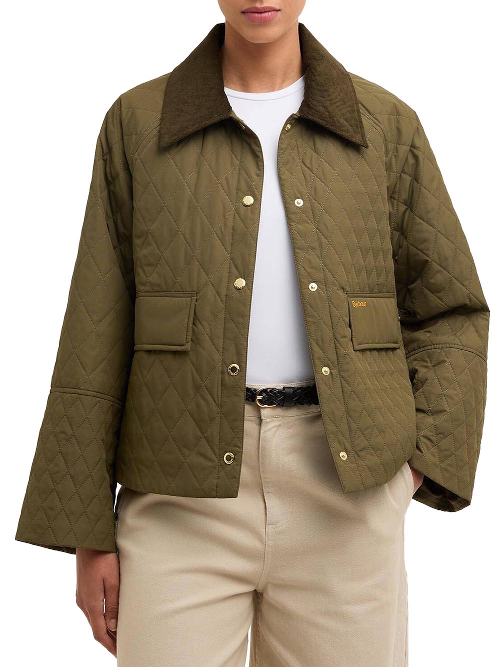 KIRBY QUILTED JACKET Barbour Giubbino Donna Lqu1897 Verde