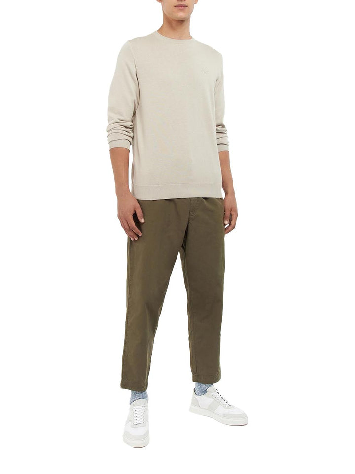 PIMA COTTON CREW Barbour Maglia Uomo Mkn0932 Beige