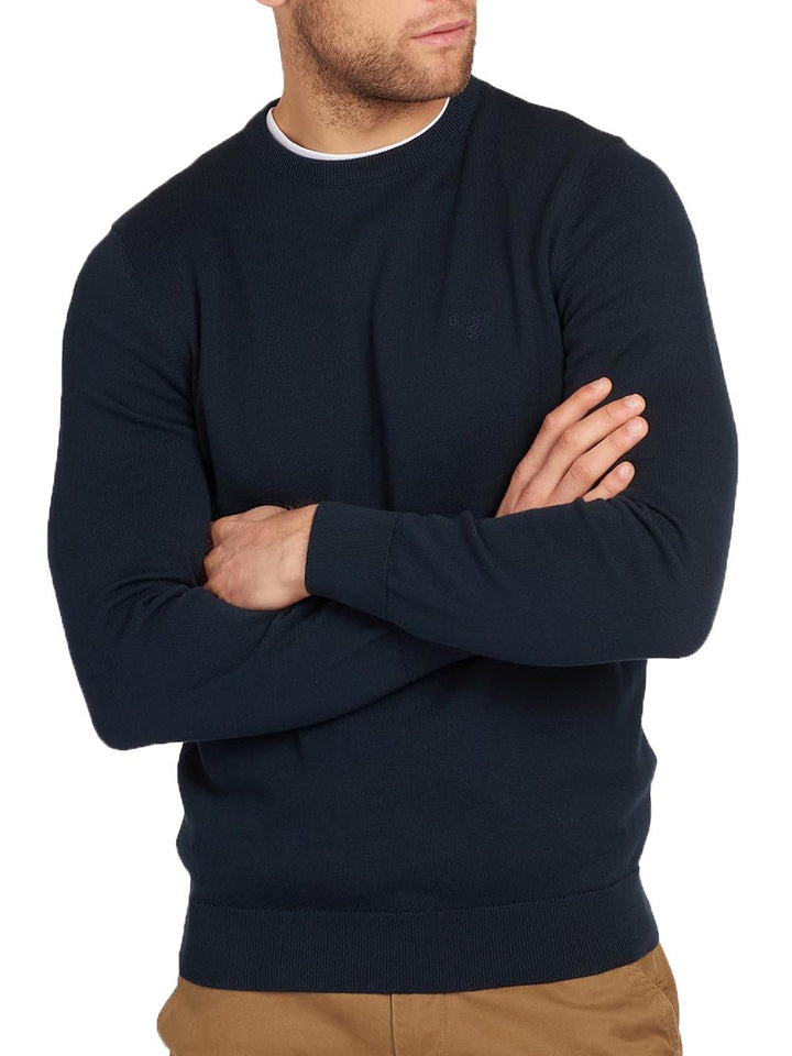 PIMA COTTON CREW Barbour Maglia Uomo Mkn0932 Blu