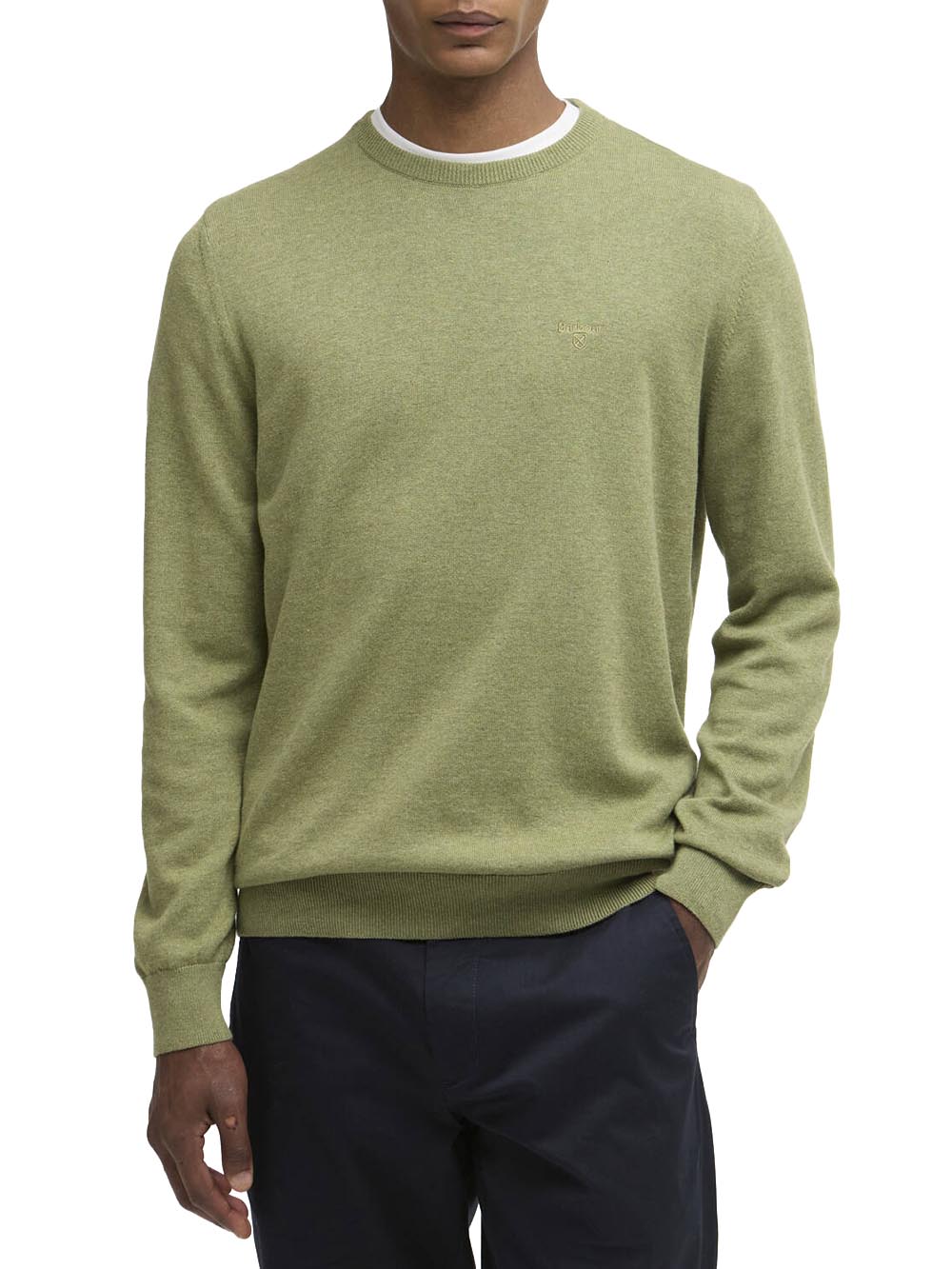 PIMA COTTON CREW Barbour Maglia Uomo Mkn0932 Verde